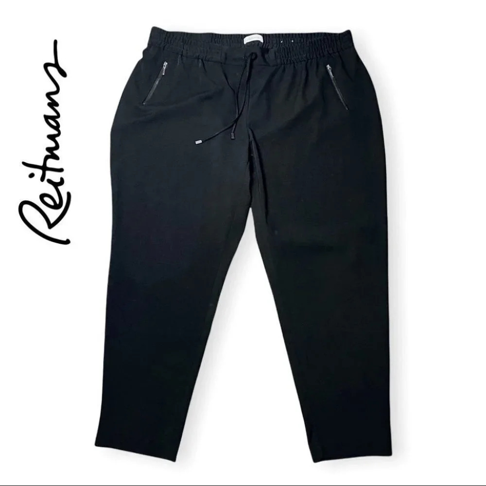 Reitmans Black Elastic  Waistband Pants